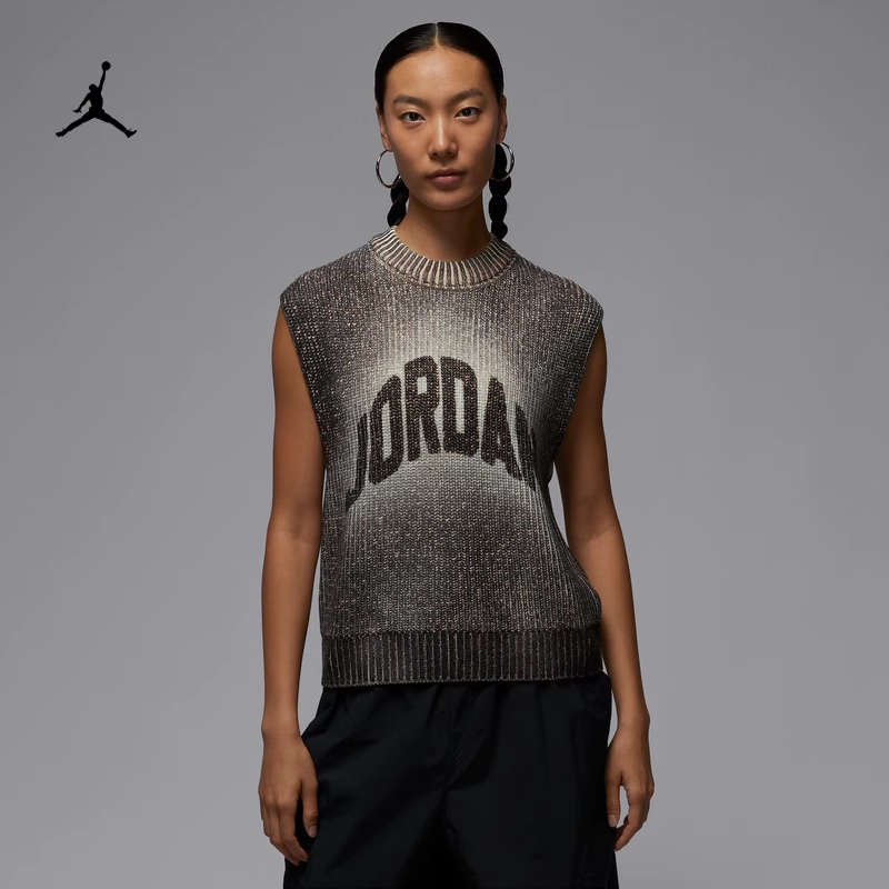 耐克JORDAN女子运动针织印花背心