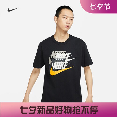 耐克男子运动休闲印花短袖T恤