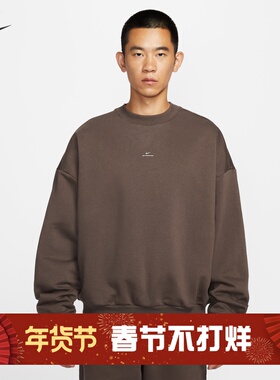 耐克/NIKE男子运动宽松休闲加绒保暖圆领篮球卫衣IM5902-010-237