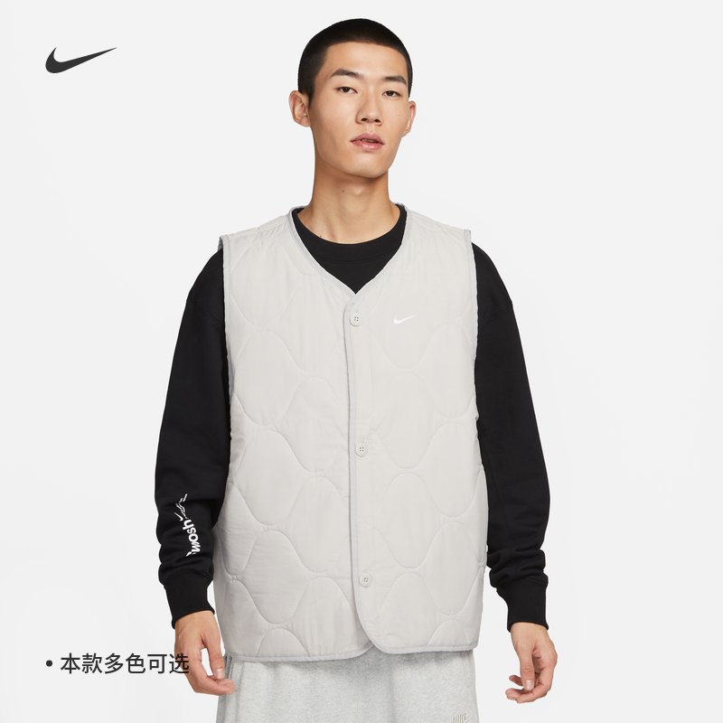 耐克男子运动休闲保暖小勾棉马甲
