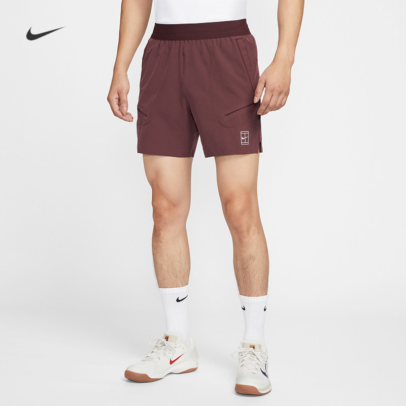耐克/NIKE男子运动训练速干夏季新款梭织网球短裤FZ6914-652-010
