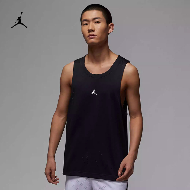 耐克/NIKE JORDAN男子运动训练网眼速干篮球背心HF9950-010-100