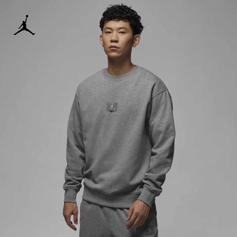 耐克男子休闲加绒保暖圆领卫衣