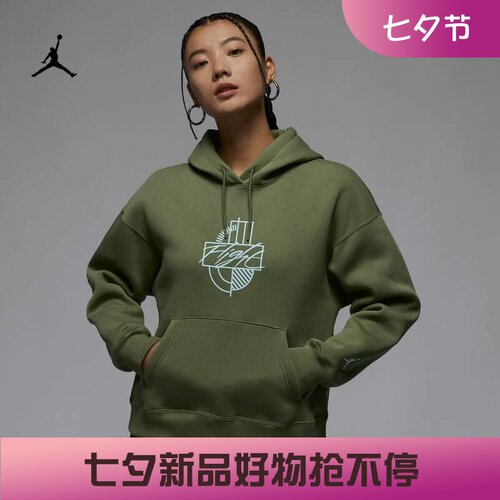 耐克女子宽松休闲加绒连帽卫衣