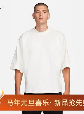 耐克/NIKE TECH男子运动宽松休闲纯色圆领短袖T恤FB8166-133-247