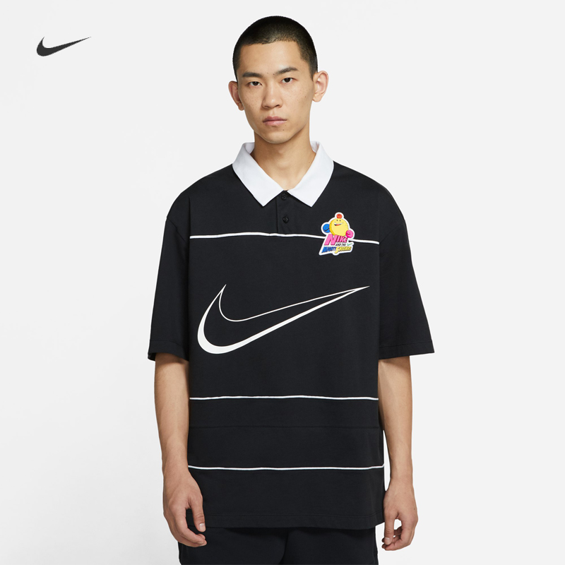 耐克男子休闲宽松印花短袖POLO衫