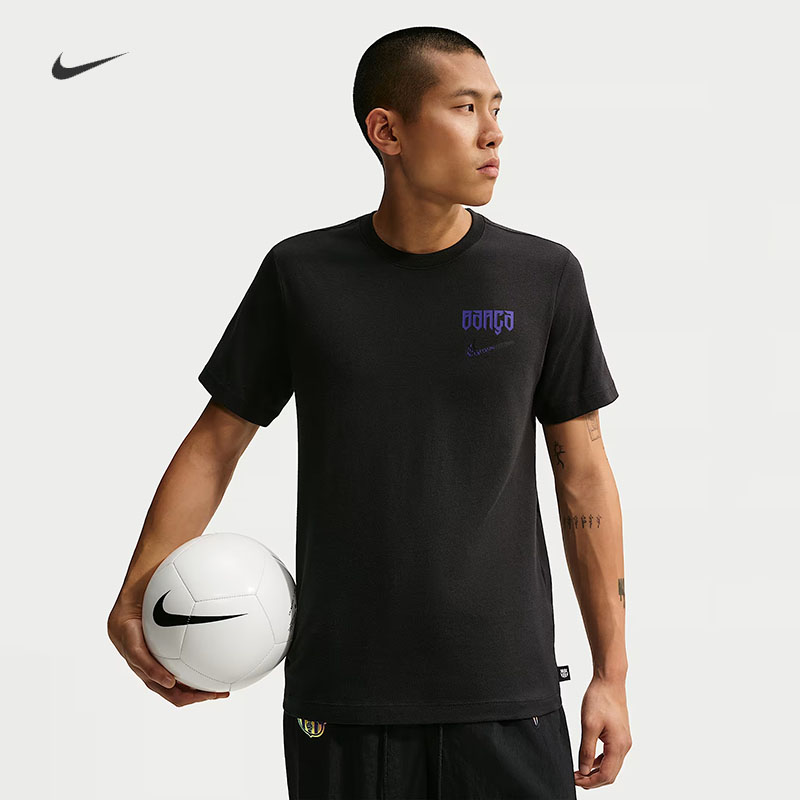 耐克/NIKE KOBE男子运动休闲巴塞罗那纯棉足球短袖T恤IQ5018-010