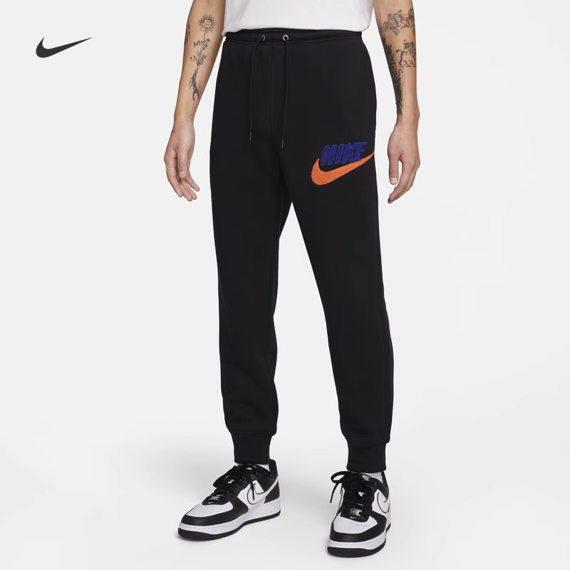 耐克男子加绒卫裤收口针织长裤