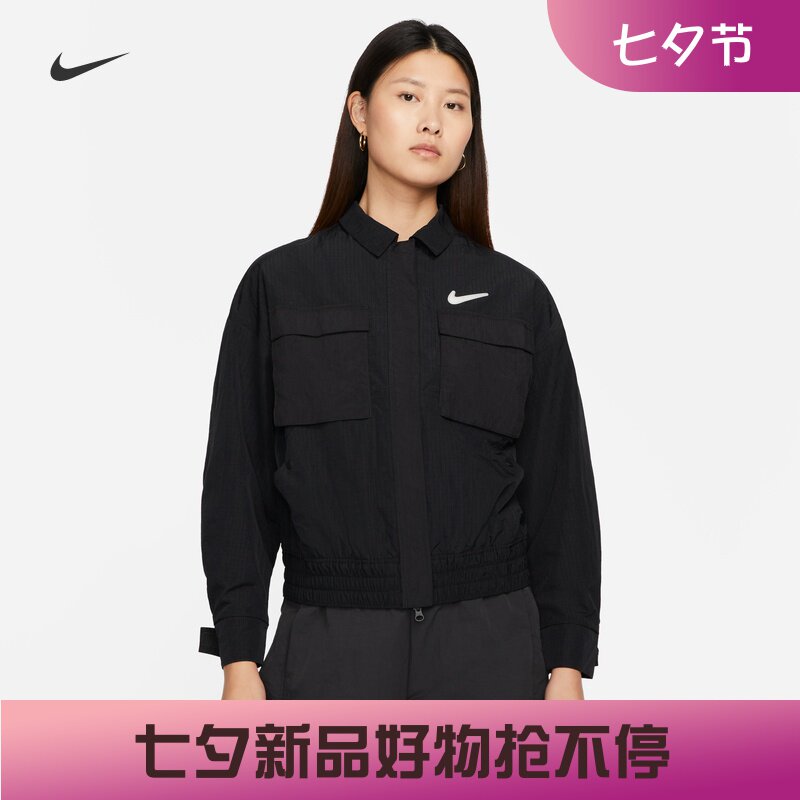 耐克女子运动休闲工装防风外套