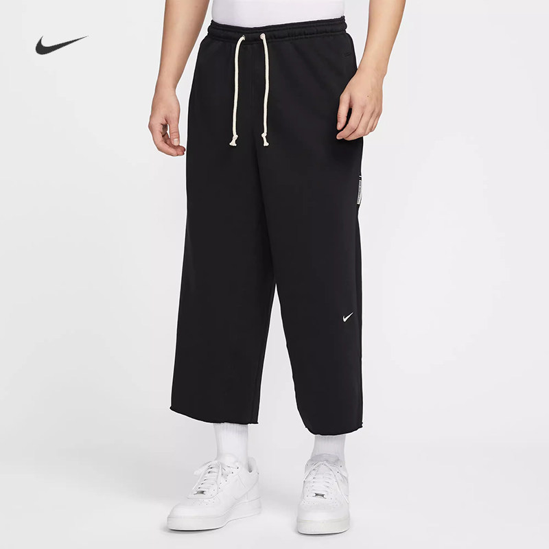 耐克/NIKE男子运动宽松休闲速干直筒篮球九分裤HQ7990-010-063