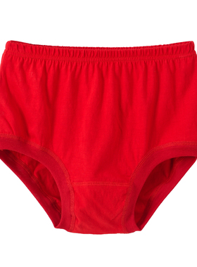 5条装 本命年大红色内裤女士纯棉大码中老年高腰棉质妈妈三角裤