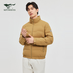 【鹅绒】七匹狼羽绒服男士2026新款秋冬季加厚短款立领外套男装