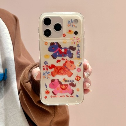 马年新款财源滚滚适用OPPO A6/5/Reno15/14/13/12pro手机壳findx9卡通创意X7ultra/X6新款A3X防摔X8S+A58/A96