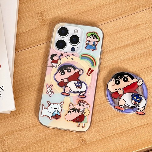 卡通动感超人内裤小新磁吸支架适用A5/OPPO Reno15/14/13/12手机壳Find X9/X8ultra/A72可爱A6pro/A3X防摔A58