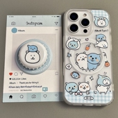 Reno15 A6pro可爱K11 11手机壳Find A98 X8ultra新款 12F OPPO 卡通自嘲熊瓶盖磁吸支架适用A5