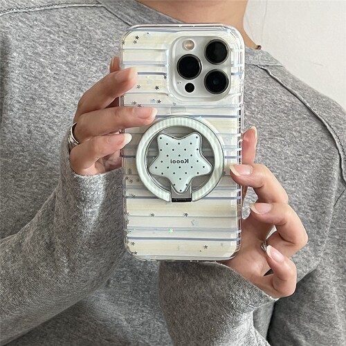 浅系蓝黄条纹星星折叠磁吸支架适用iQOO 15ultra/Z10turbo/Z11i手机壳neo11防摔9spro+8SE/Z9/Z8/7X新款13/11
