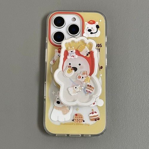 M记薯条头套西高地磁吸支架适用小米17/14/15手机壳k70红米K50/K60/K80至尊Note15/13/11可爱Turbo4/civi5PRO