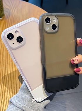 隐形站立折叠支架K80/K70适用小米15手机壳14pro透明13/12白note14/11pro简约K50红米K60气囊k40S防摔civi3/2