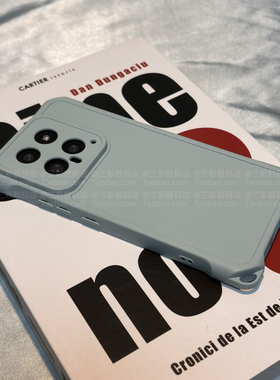 肤感蓝灰色自带挂绳孔适用Mate50华为Nova9手机壳11/10简约P40纯Pura70PRO带双孔40e/12女8/7/6软60硅胶12/30