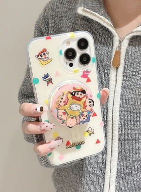 日韩小新旋转磁吸支架适用A5/OPPO FindX9/X8S+Reno15/14/12/11F/10手机壳A72/A6pro可爱X7/A2/A79卡通A3/A58