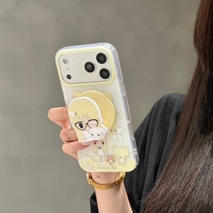 卡通戴眼镜野有上秋磁吸支架适用1加ACE6V/15R一加13T手机壳12R女款Turbo6Xpro一加ACE5至尊3Pro新款11/ACE2V