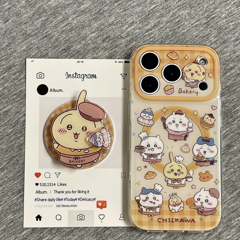 可爱卡通吉伊卡哇旋转磁吸支架适用vivo iQOO15/Z9turbo/Z10X手机壳neo10pro+9女iqoo13/11S新款12/Z6防摔Z7X