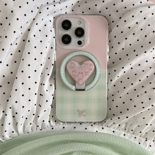 简约绿色拼接格纹折叠磁吸支架适用vivo y500/S30promini/X90/X300手机壳S20硬X200S/V40/Y78+S19女X60/S18E