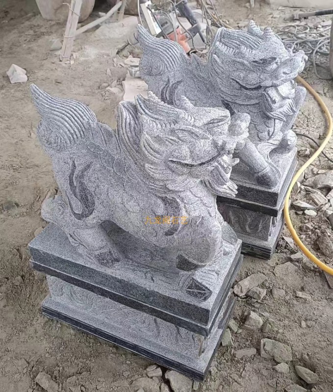 天然风水镇宅瑞兽石雕麒麟