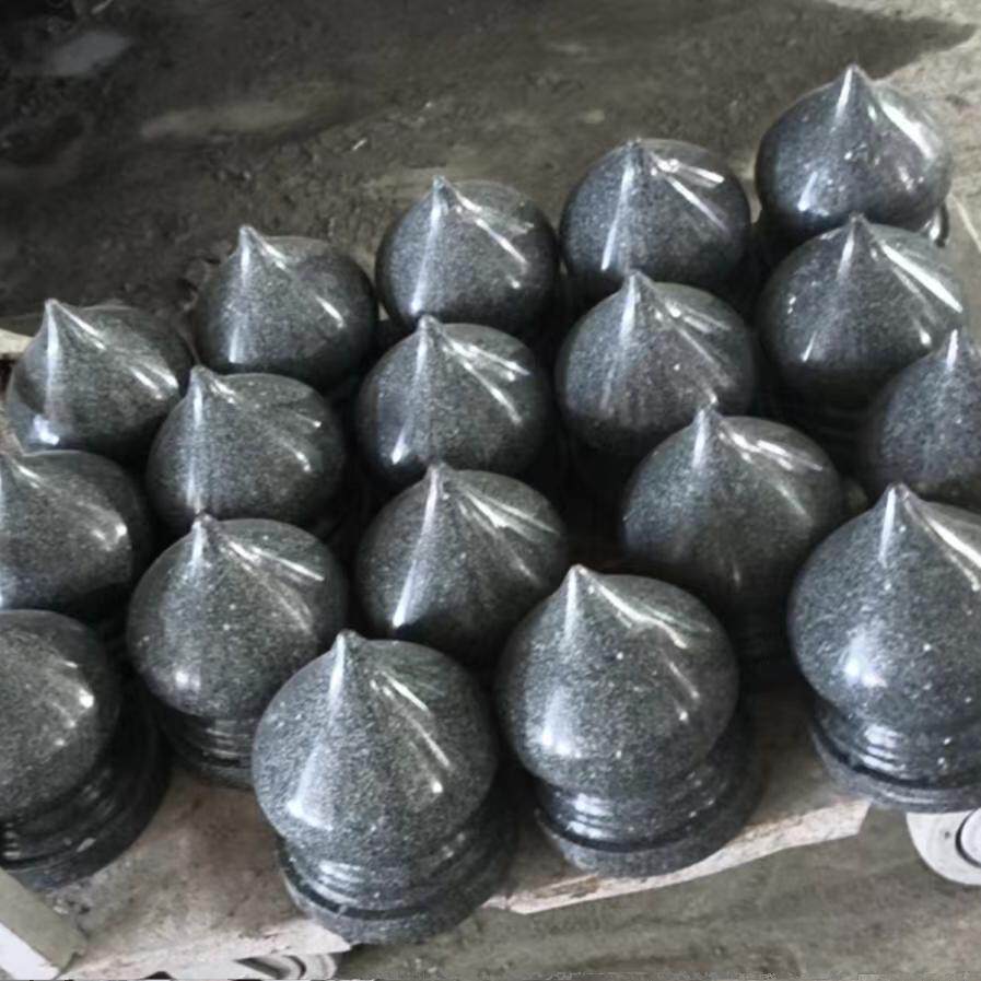 天然花岗岩文笔石球复古圆球围墙传统磨光石球陵园风水石头球一个