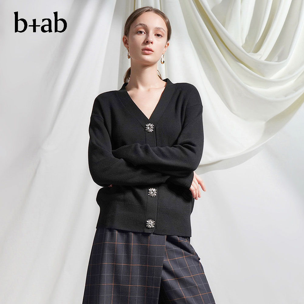 *b+abÅ®×°Á½¼þÌ××°2019Çï¼¾ÐÂÆ·Ê±ÉÐÕëÖ¯¿ªÉÀ¸ñÎÆ°ëȹF0339S