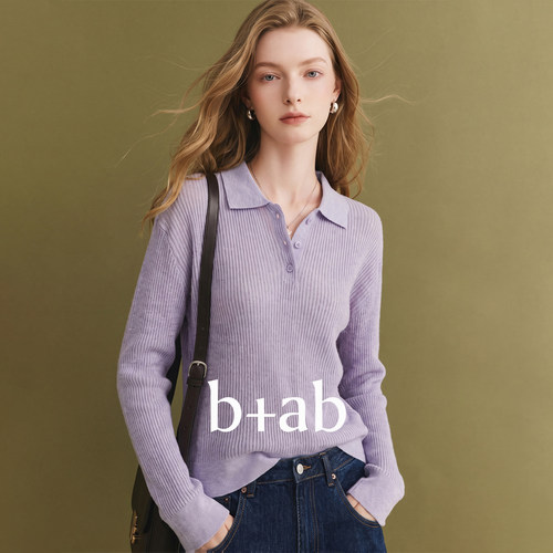 b+ab女装毛针织衫款长袖修身