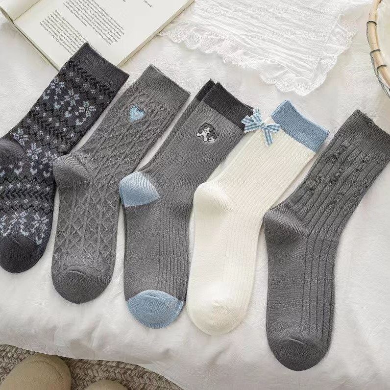 秋冬新品小标重工手缝饰品袜精品高颜值ns潮中筒袜简约长袜,女士内衣/男士内衣/家居服,中筒袜,淘宝优惠券,粉丝福利购,淘宝优惠卷