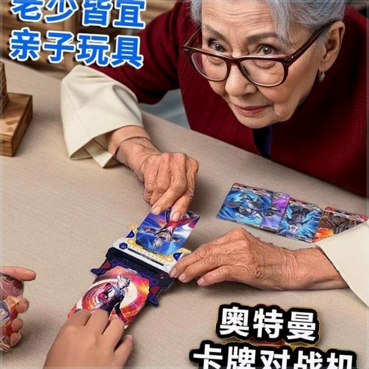 2023奥特曼卡片对战机游戏机益智亲子互动卡牌对决玩具生日礼物男