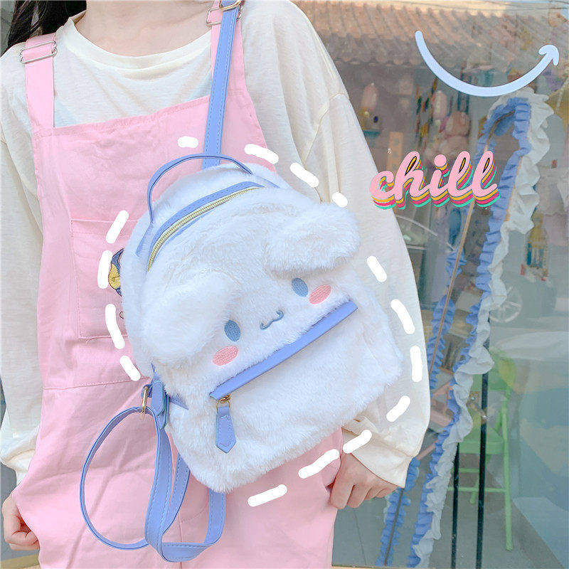 韩版ins风少女书包女日系可爱软妹双肩包休闲百搭灯芯绒学生背包