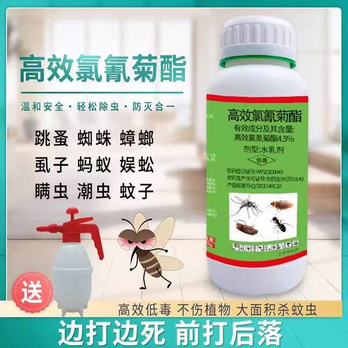 高效氯氰菊酯工厂大面积杀虫剂杀蚊子室外小区跳蚤蚂蚁蟑螂苍蝇药