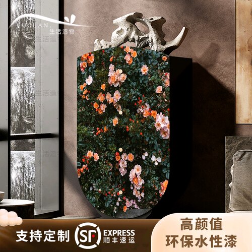 法式花卉实木四斗柜客厅卧室