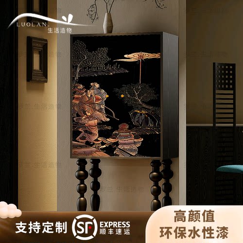 法式古典艺术高脚收纳立柜
