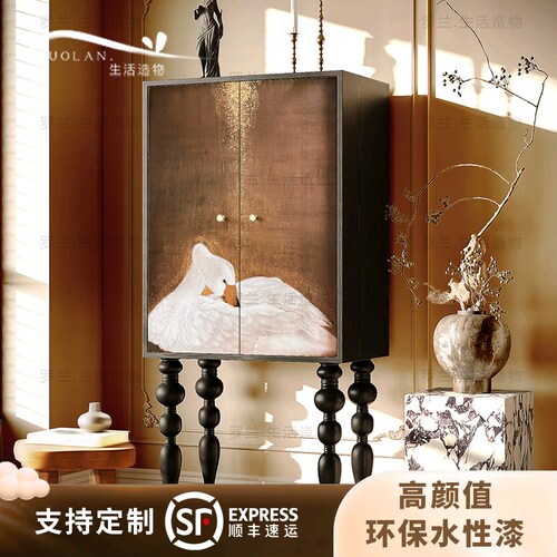 罗兰法式实木家用玄关客厅置物柜