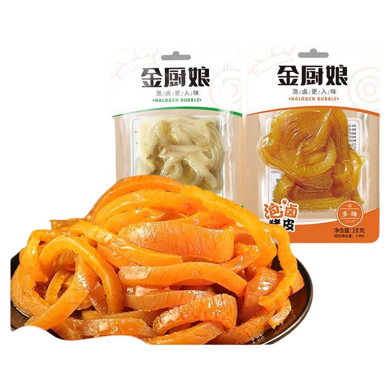 金厨娘泡卤猪皮28克多味猪皮泡椒猪皮休闲零食