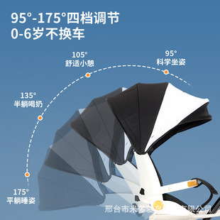 溜娃婴儿手推车双向座椅轻便一键折叠可平躺宝宝遛娃车