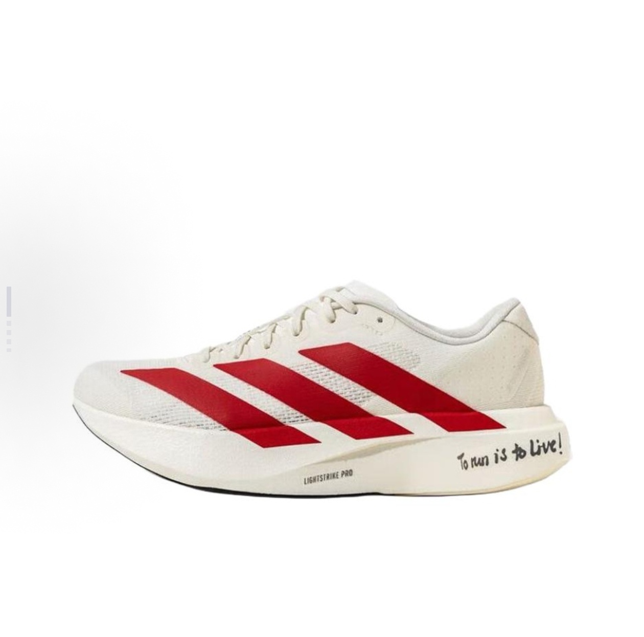 阿迪达斯橙子体育Adidas白红舒适百搭防滑耐磨跑步鞋JS1182