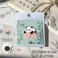 Cute panda fridge magnets with Chinese style, Chengdu acrylic magnetic sticker gift box, for children and friends as decorative souvenirs thumbnail 8