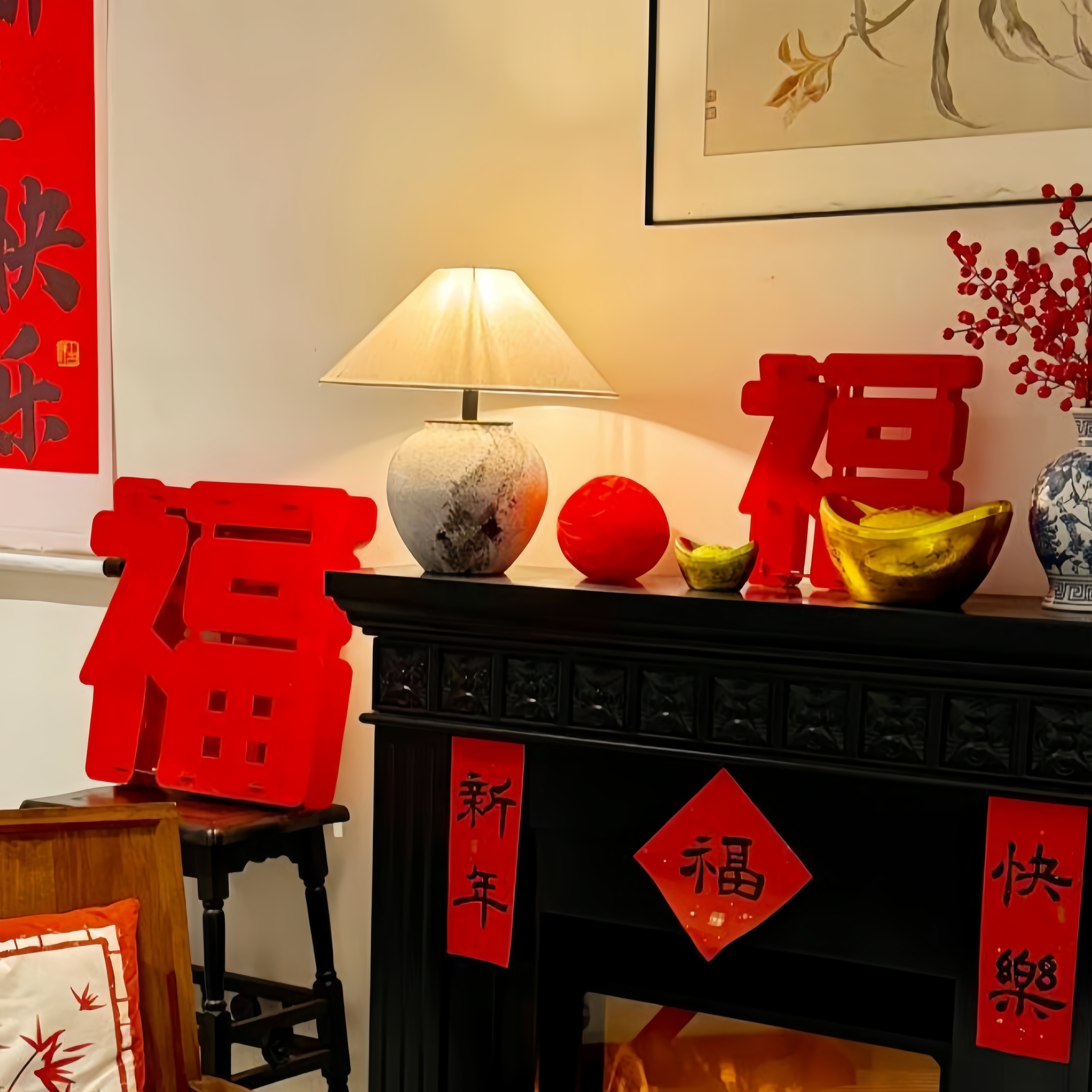 新年氛围感拉满拍照超有范儿摆件