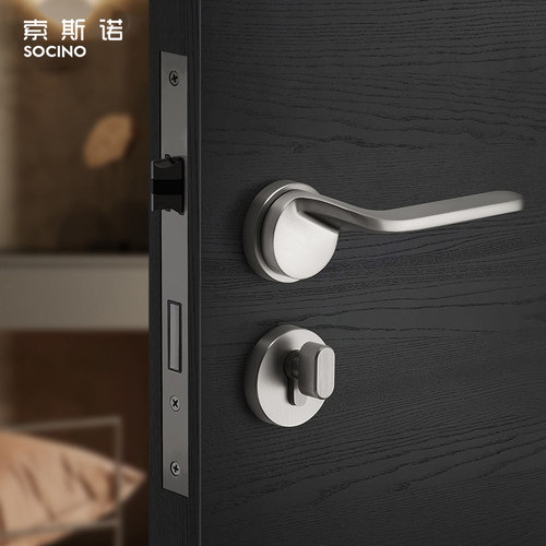 卧室银色锁具门锁索斯诺