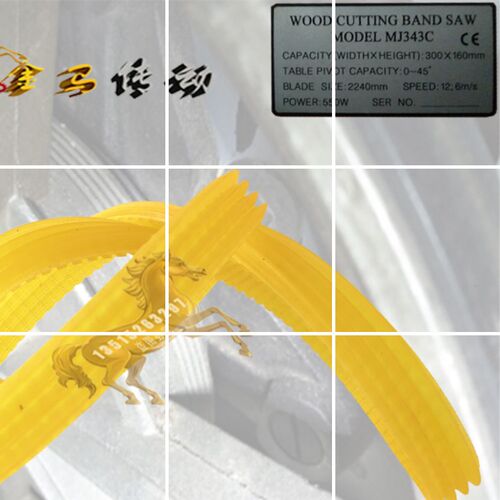 WOOD CUTTING BAND SAW MODEL MJ343C型皮带切割带锯机木材620-4