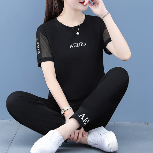 2021年新款纯棉女士休闲运动套装