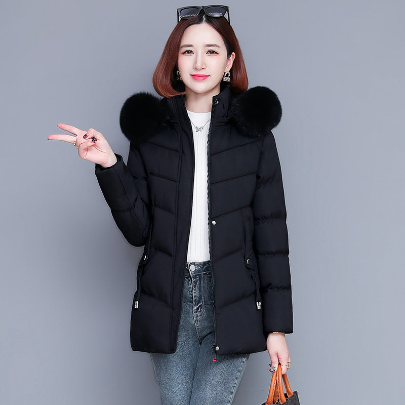羽绒棉服中长款女冬季2024年新款时尚休闲韩版加厚保暖棉衣外套潮