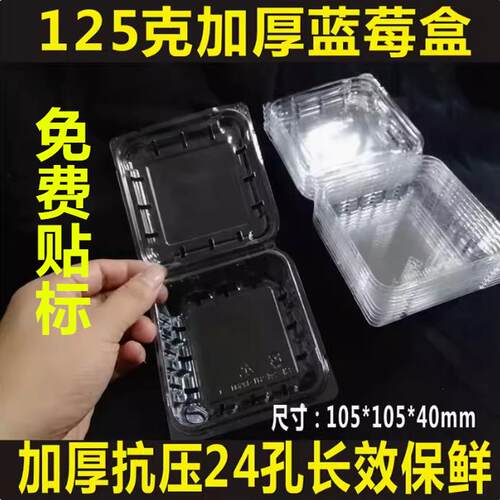 125g克一次性加厚试吃盒子蓝莓盒