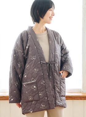 联名HAPiNS猫咪宽松休闲棉衣棉袄上衣女冬季日式保暖棉服加厚秋冬