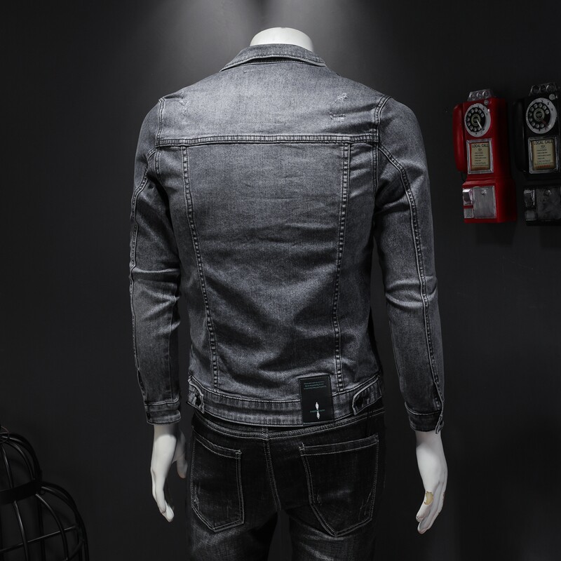 2023春款贴标弹力牛仔衣男夹克外套QT5031-86119-P135,男装夹克,电商D218